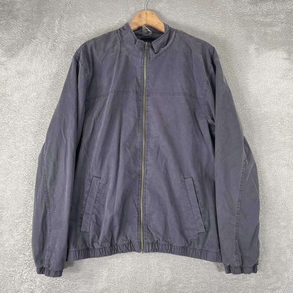 VRST Harrington Jacket Mens Large Charcoal Gray Cotton Tencel Blend Minimalist